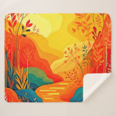 Herbstlandschaft Kunst Sherpadecke (Vorderseite (Horizontal))