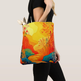 Herbstlandschaft Kunst Tasche