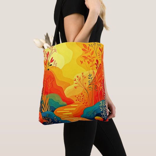 Herbstlandschaft Kunst Tasche (Von Nahem)