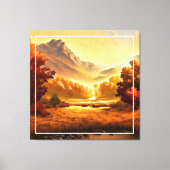 Herbstlandschaft Malerei-1 Leinwanddruck (Vorderseite)