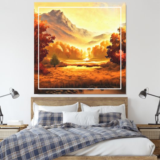 Herbstlandschaft Malerei-1 Leinwanddruck (Insitu (Schlafzimmer))