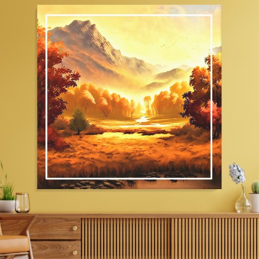 Herbstlandschaft Malerei-1 Leinwanddruck (Insitu (Wohnzimmer))