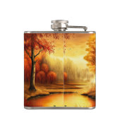 Herbstlandschaft Malerei-2 Flachmann (Rückseite)