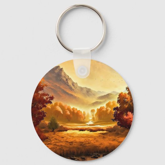 Herbstlandschaft Malerei-68754 Schlüsselanhänger (Vorderseite)