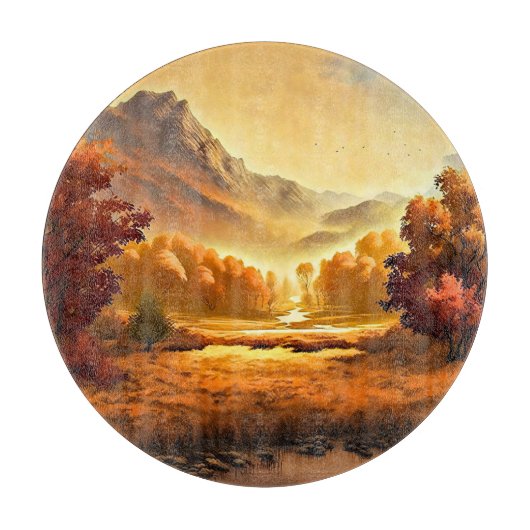 Herbstlandschaft Malerei-68754 Schneidebrett (Vorderseite)