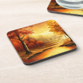 Herbstlandschaft Malerei-87546 Getränkeuntersetzer (Linke Seite)