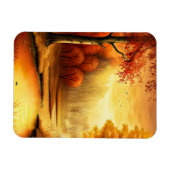 Herbstlandschaft Malerei-87546 Magnet (Horizontal)