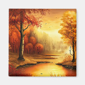 Herbstlandschaft Malerei-87546 Magnet (Vorne)
