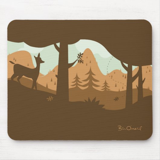 Herbstlandschaft-Mauspad Mousepad (Vorne)