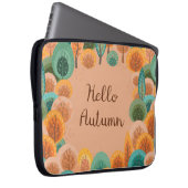 Herbstlandschaft mit abstrakter handgezeichneter E Laptopschutzhülle (Vorne Rechts)