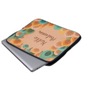 Herbstlandschaft mit abstrakter handgezeichneter E Laptopschutzhülle (Vorne Knopf)