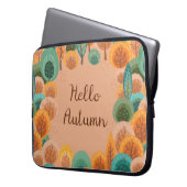 Herbstlandschaft mit abstrakter handgezeichneter E Laptopschutzhülle (Vorderseite Links)