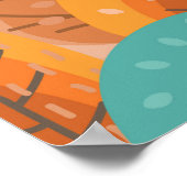 Herbstlandschaft mit abstrakter handgezeichneter E Poster (Ecke)