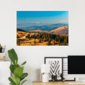 Herbstlandschaft mit Berg Triglav Poster (Heimbüro)