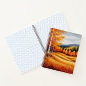 Herbstlandschaft mit Birkenbäumen Notizblock (Innenseite)