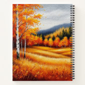 Herbstlandschaft mit Birkenbäumen Notizblock (Rückseite)