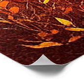 Herbstlandschaft mit Birkenbäumen Poster (Ecke)