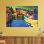 Herbstlandschaft mit Booten Leinwanddruck (Insitu (Wohnzimmer))