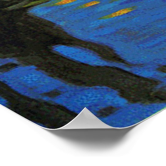 Herbstlandschaft mit Booten Poster (Ecke)