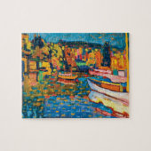Herbstlandschaft mit Booten von Wassili Kandinsky Puzzle (Horizontal)