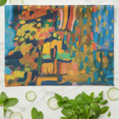 Herbstlandschaft mit Booten von Wassily Kandinsky. Handtuch (Gefaltet)