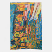 Herbstlandschaft mit Booten von Wassily Kandinsky. Handtuch (Vertikal)