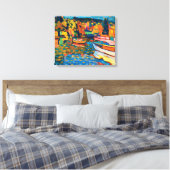 Herbstlandschaft mit Booten von Wassily Kandinsky Leinwanddruck (Insitu (Schlafzimmer))