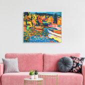 Herbstlandschaft mit Booten von Wassily Kandinsky Leinwanddruck (Insitu (Wohnzimmer))