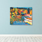 Herbstlandschaft mit Booten von Wassily Kandinsky Leinwanddruck (Insitu (Holzboden))