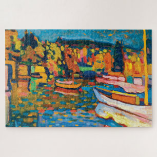 Herbstlandschaft mit Booten von Wassily Kandinsky Puzzle