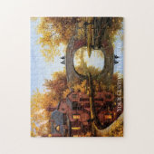 Herbstlandschaft mit Fluss Puzzle (Vertikal)