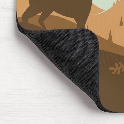 Herbstlandschaft mit Hirsch Mousepad (Ecke)