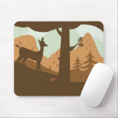 Herbstlandschaft mit Hirsch Mousepad (Mit Mouse)