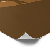 Herbstlandschaft mit Hirsch Poster (Ecke)