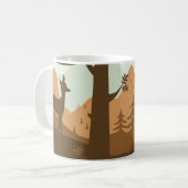Herbstlandschaft mit Hirschen Kaffeetasse (Vorderseite Links)