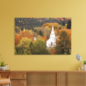 Herbstlandschaft mit Kirche, Vermont, USA Leinwanddruck (Insitu (Wohnzimmer))