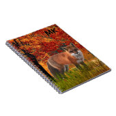 Herbstlandschaft mit Rotfuchs-Monogramm Notizblock (Rechte Seite)