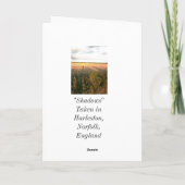 Herbstlandschaft mit rustikalen Farben Foto Art Karte (Rückseite)