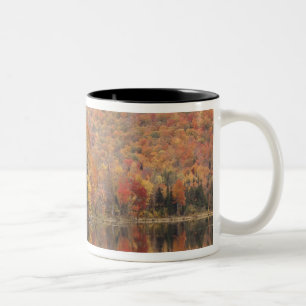Herbstlandschaft mit See, Vermont, USA 2 Zweifarbige Tasse