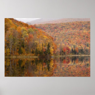 Herbstlandschaft mit See, Vermont, USA 3 Poster