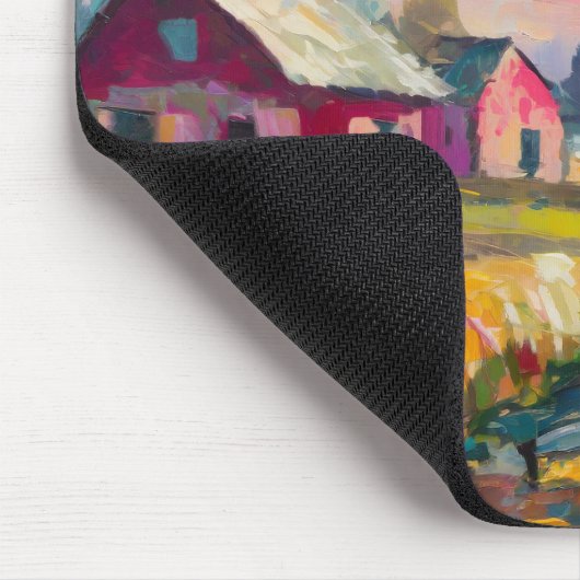 Herbstlandschaft Moderne Abstrakte Kunst Mousepad (Ecke)