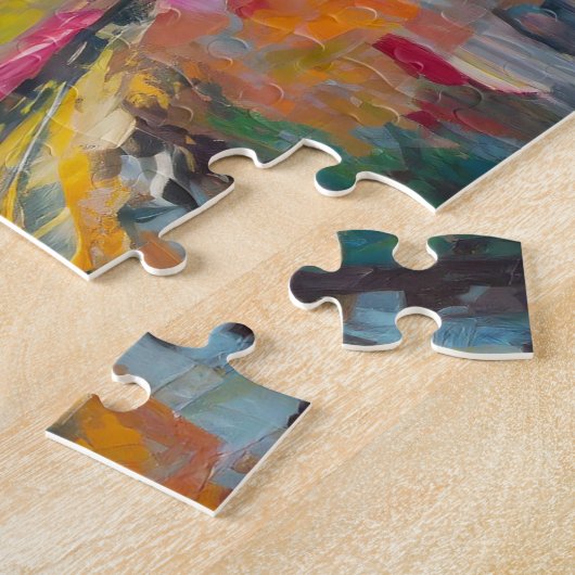 Herbstlandschaft Moderne Abstrakte Kunst Puzzle (Seite)