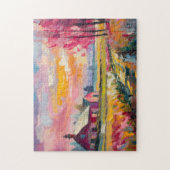 Herbstlandschaft Moderne Abstrakte Kunst Puzzle (Vertikal)