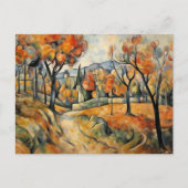 Herbstlandschaft Moderne Kunst Postkarte (Vorderseite)