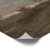 Herbstlandschaft. Öl auf Leinwand Vintag Poster (Ecke)