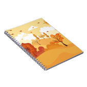 Herbstlandschaft. Panorama der Landschaft Notizblock (Rechte Seite)