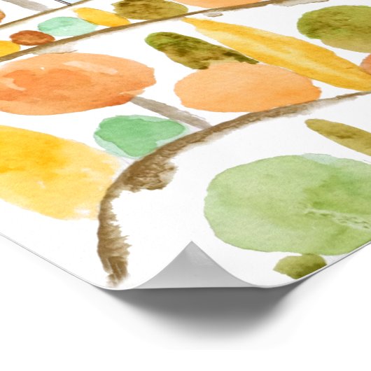 Herbstlandschaft Poster (Ecke)