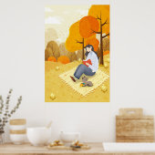 Herbstlandschaft Poster (Küche)