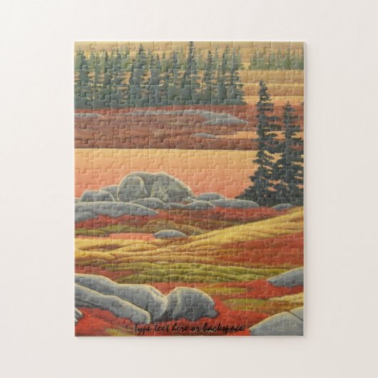 Herbstlandschaft Puzzle Personalisierte Eisbären (Vertikal)