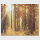 Herbstlandschaft, Sonnenstrahlen in den Vororten Geschenkpapier (Flach)